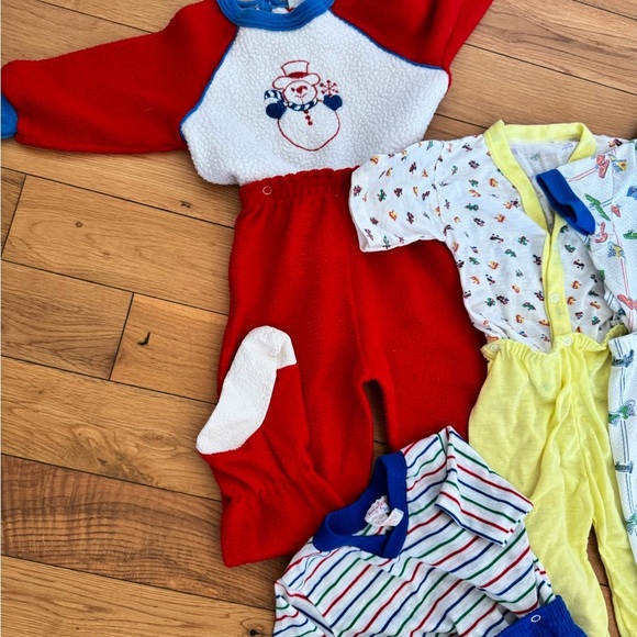 6 pc Vintage 1980’s 2pc snap Pajama sets size 2t - Picture 4 of 7